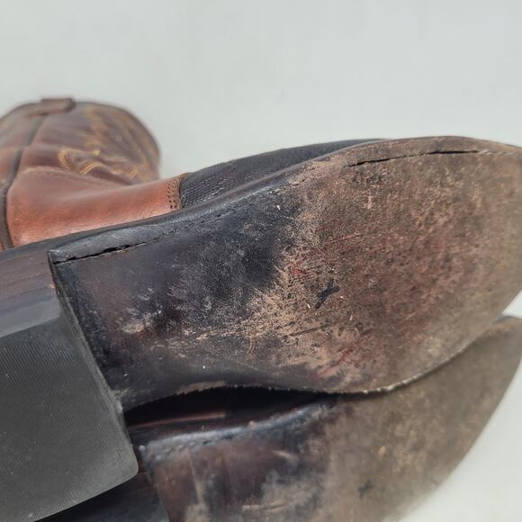 Lucchese 1883 Boots 6.5B Brown Lizard Leather Two Tone Cowboy Western Cowgirl - Picture 14 of 15